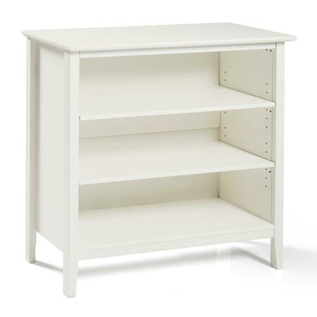 KD CAMA DE BEBE 34 in. Simplicity Wood Under-Window 3-Shelf Bookcase, White KD3239648